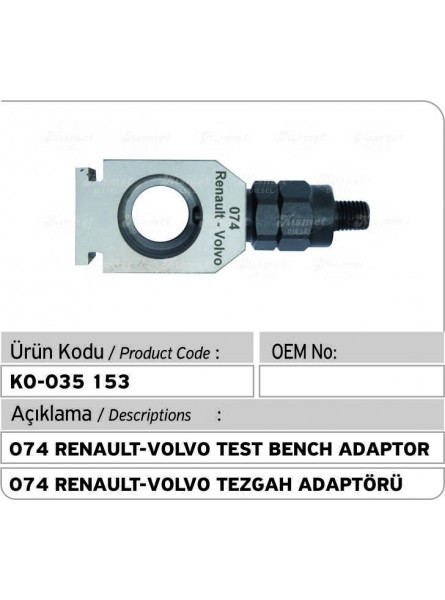 074 Renault-Volvo Test Bench Adaptor